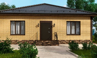 Проекты одноэтажных домов из кирпича | Строй-Нль - Нальчик от 3689 рублей