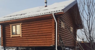 Баня из оцилиндрованного бревна под ключ в Нальчике - от 136994 рублей